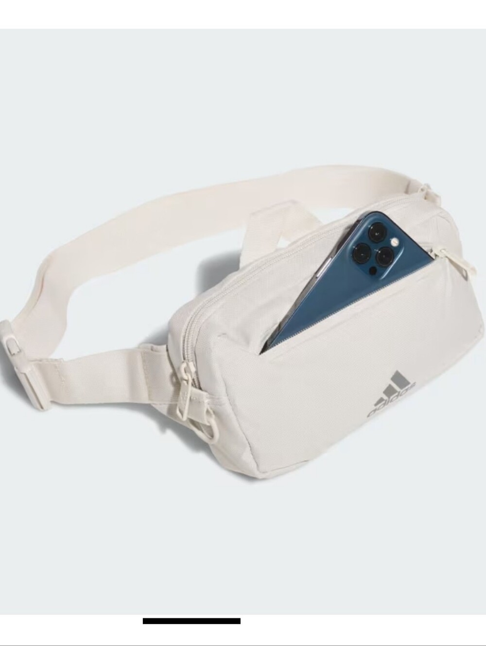 adidas Must Have 2 Waist Pack with Multi Pockets & Keychain Clip Unisex, Alumina